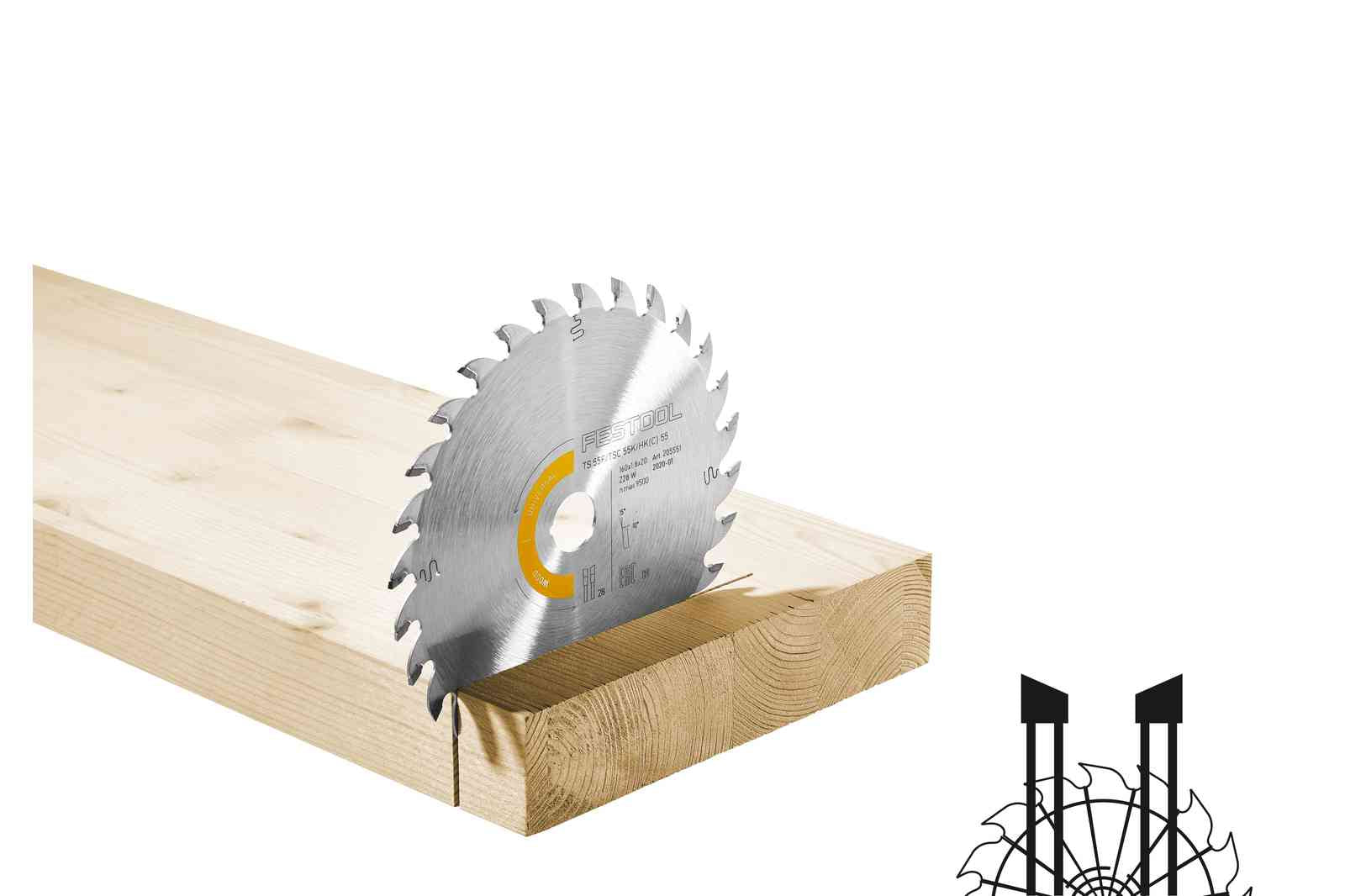 Saw Blade WOOD UNIVERSAL HW 160x2,2x20 W28 496304