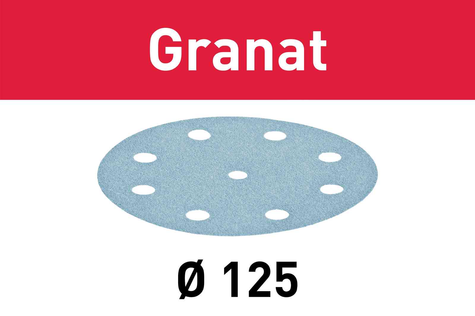 Abrasive sheet Granat STF D125/8 P150 GR/100 497170