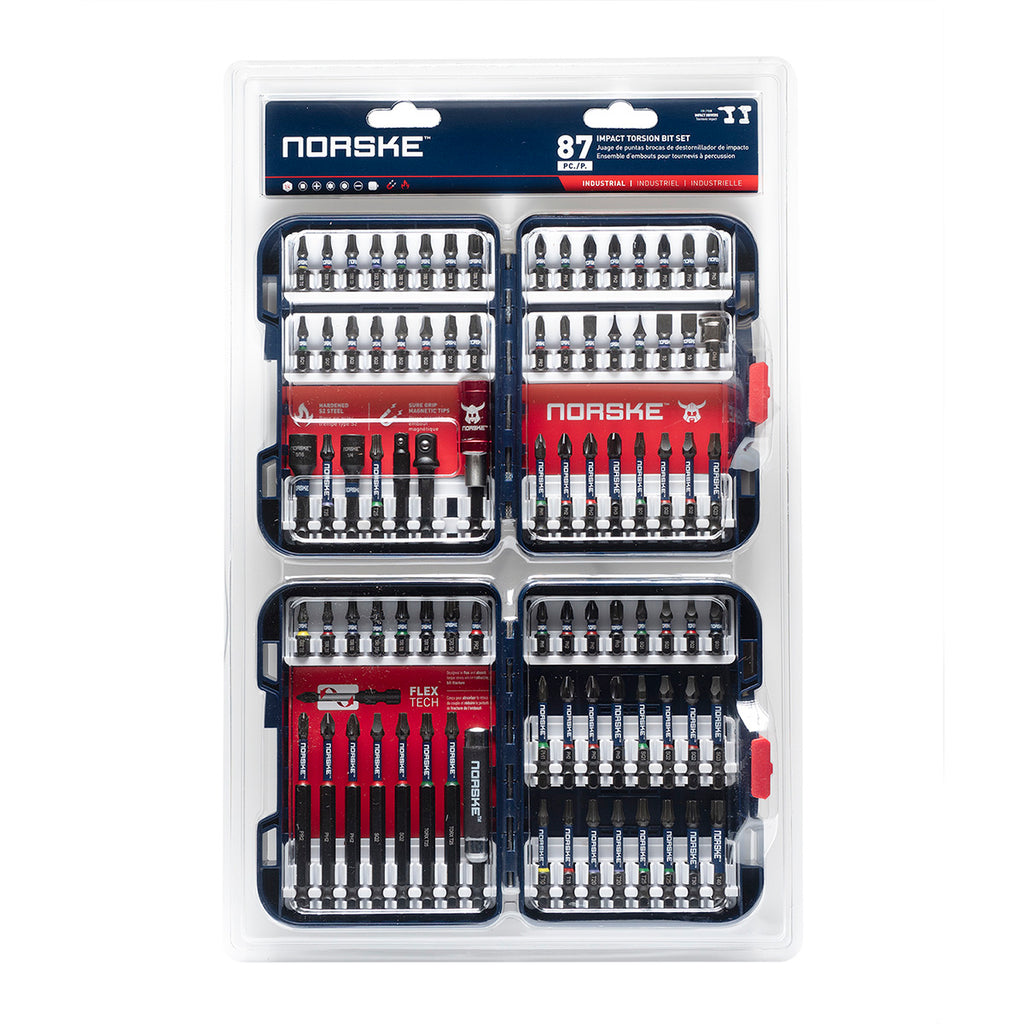 NORSKE 87PC Impact torsion bit set