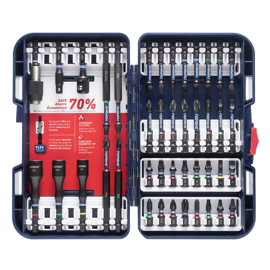 NORSKE 42PC Impact torsion bit set