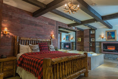 AS-IS Red-ish wood panels