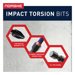 Norske 32PC Impact torsion bit set