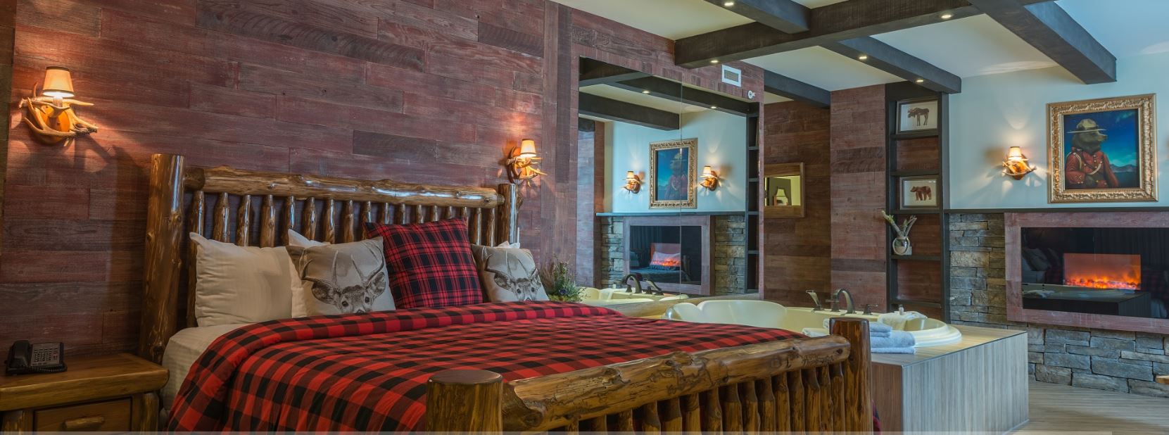 AS-IS Red-ish wood panels