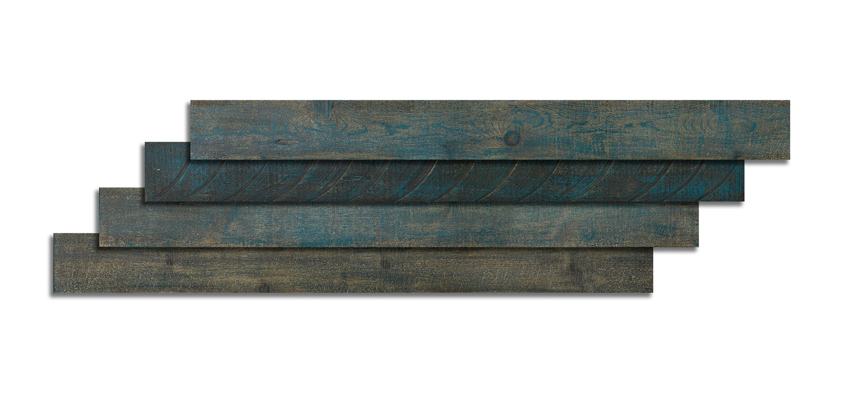 AS-IS Blue-ish wood panels